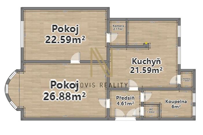 Pronájem bytu 2+1, Plzeň, Denisovo nábřeží, 96 m2