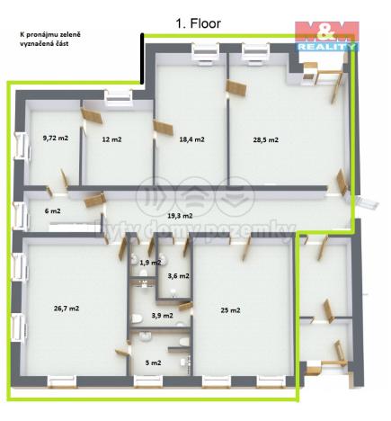 Pronájem obchodního prostoru, Mladá Boleslav - Mladá Boleslav II, 17. listopadu, 160 m2