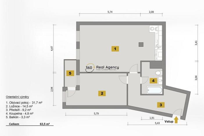 Prodej bytu 2+kk, Praha - Žižkov, Kališnická, 67 m2