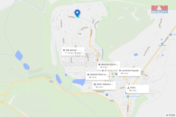 Prodej pozemku pro bydlení, Lomnice, Kraslická, 1639 m2