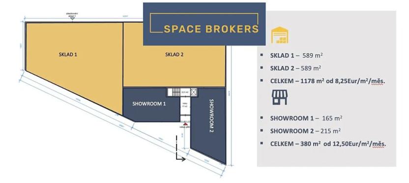 Pronájem obchodního prostoru, Zlatníky-Hodkovice, Technologická, 850 m2