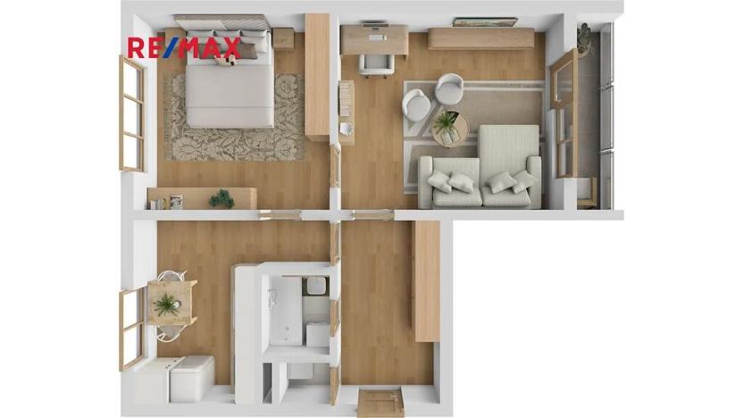 Prodej bytu 2+1, Praha - Záběhlice, Hvozdíková, 54 m2