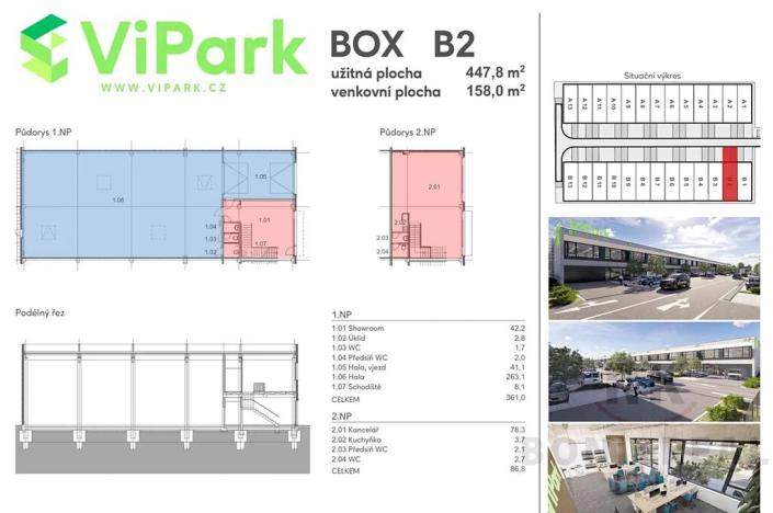 Pronájem skladu, Brno, Vinohradská, 457 m2