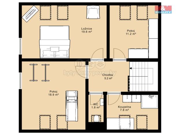 Prodej rodinného domu, Jindřichův Hradec - Jindřichův Hradec II, 9. května, 129 m2