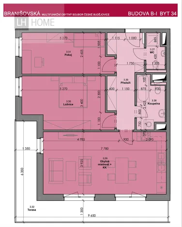 Prodej bytu 3+kk, České Budějovice, Branišovská, 84 m2