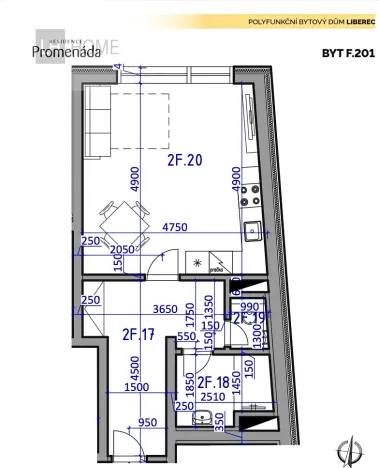 Prodej bytu 1+kk, Liberec, 41 m2