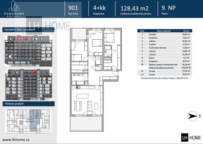 Prodej bytu 4+kk, Praha - Chodov, Gregorova, 128 m2