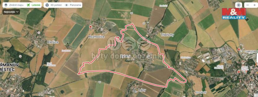 Prodej pole, Bylany, 53 m2