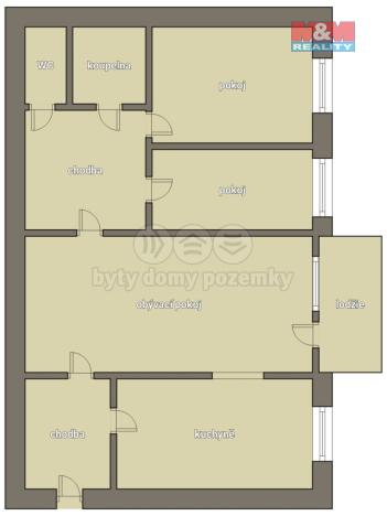 Prodej bytu 3+1, Praha - Troja, Lešenská, 67 m2