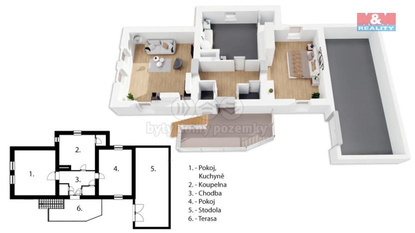 Prodej chalupy, Kamenný Přívoz - Hostěradice, 107 m2