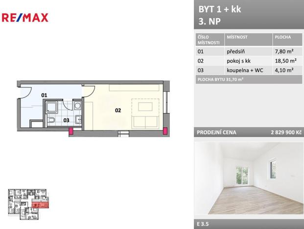 Prodej bytu 1+kk, Frýdek-Místek - Místek, Bezručova, 32 m2