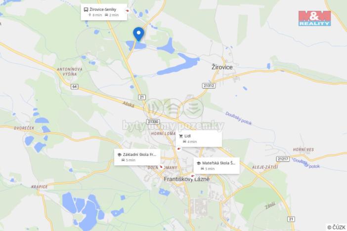 Prodej pozemku pro bydlení, Františkovy Lázně - Žírovice, 4110 m2