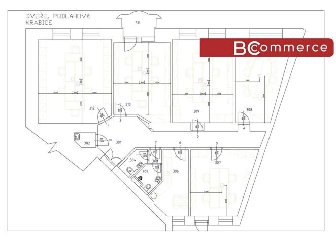 Pronájem kanceláře, Brno, Jánská, 167 m2