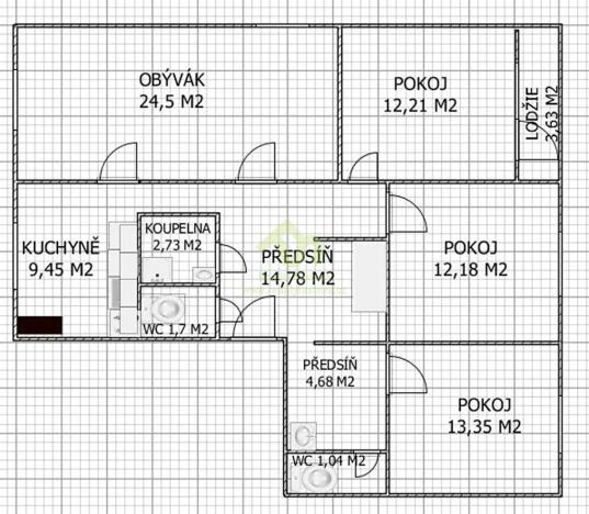 Prodej bytu 4+1, Rokycany, Rokycanova, 102 m2
