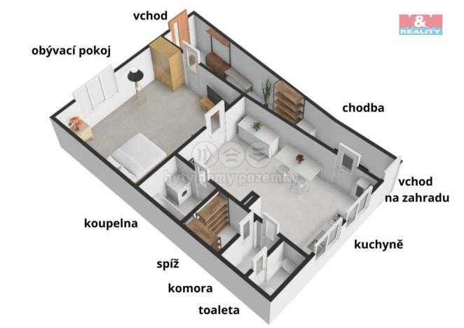 Prodej rodinného domu, Koryčany, Lhotka, 65 m2