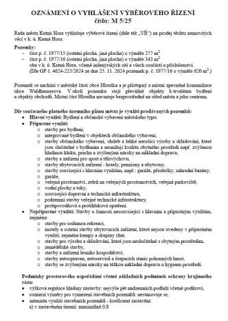 Prodej komerčního pozemku, Kutná Hora, Waldhauserova, 620 m2