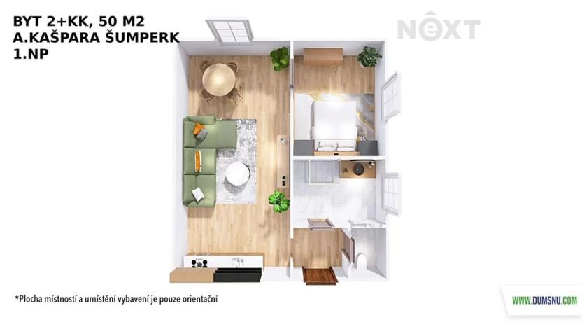 Prodej bytu 2+kk, Šumperk, A. Kašpara, 50 m2