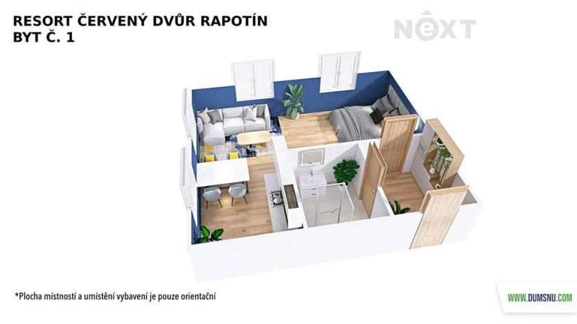 Prodej bytu 1+kk, Rapotín, Výzkumníků, 40 m2