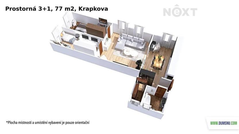 Prodej bytu 3+1, Šumperk, Krapkova, 89 m2