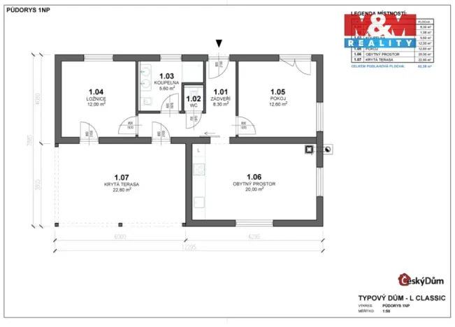 Prodej rodinného domu, Třemošná - Záluží, 72 m2