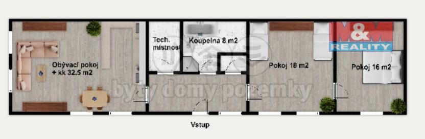 Prodej rodinného domu, Běrunice, Ohrada, 89 m2