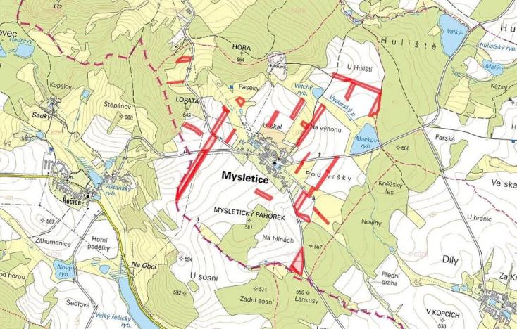 Prodej pole, Mysletice, 61498 m2