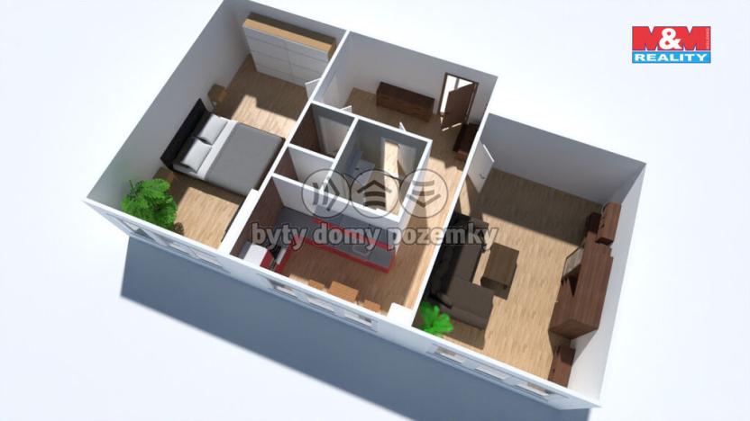 Prodej bytu 2+1, Chomutov, Zahradní, 51 m2