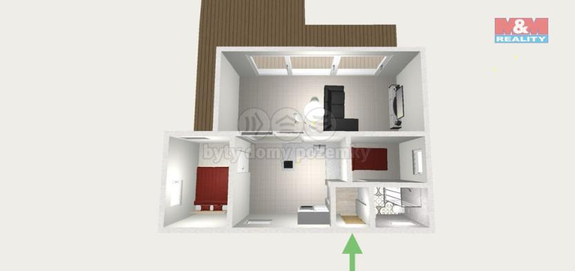 Prodej rodinného domu, Panenské Břežany, Strmá, 73 m2