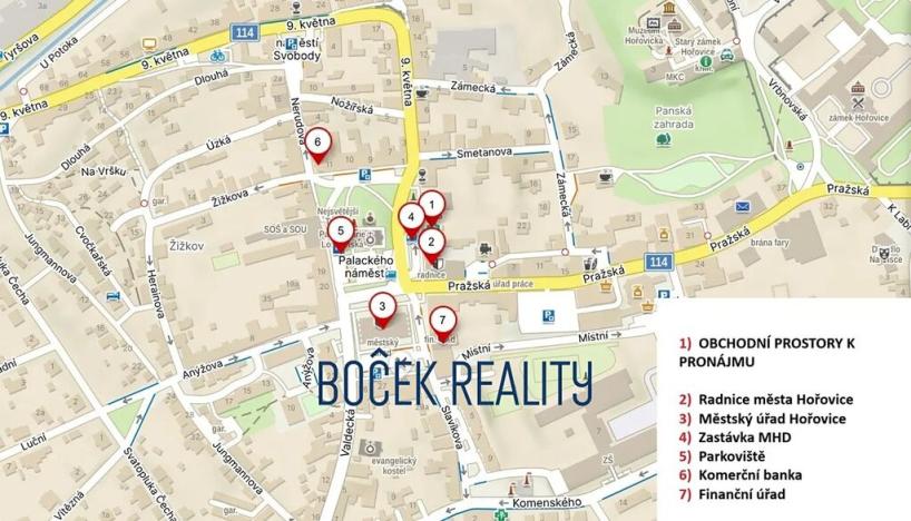 Pronájem obchodního prostoru, Hořovice, Palackého náměstí, 161 m2