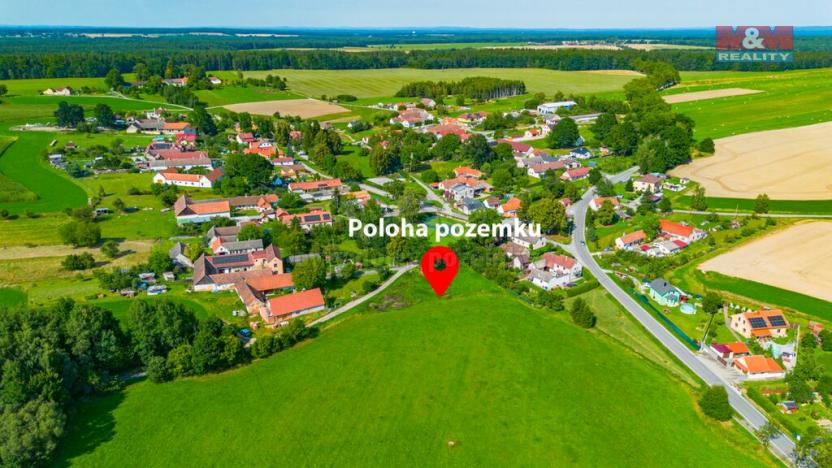 Prodej pozemku pro bydlení, Borovany - Vrcov, 1496 m2