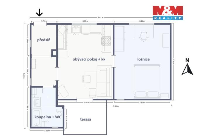 Prodej rodinného domu, Vodochody, Vyšehradská, 71 m2