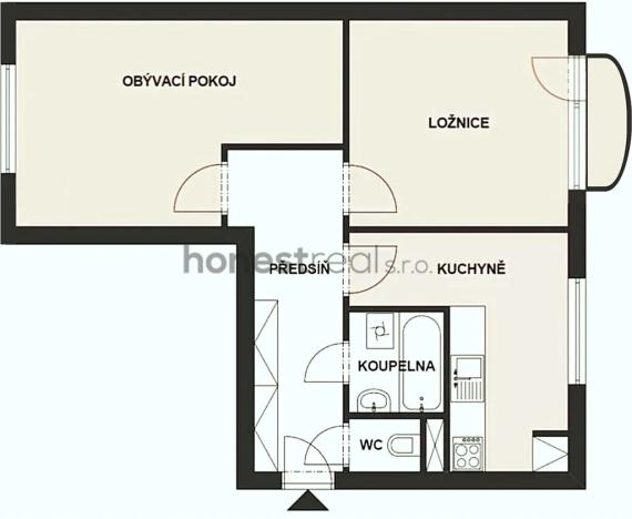 Prodej bytu 2+1, Jihlava, U Pivovaru, 55 m2