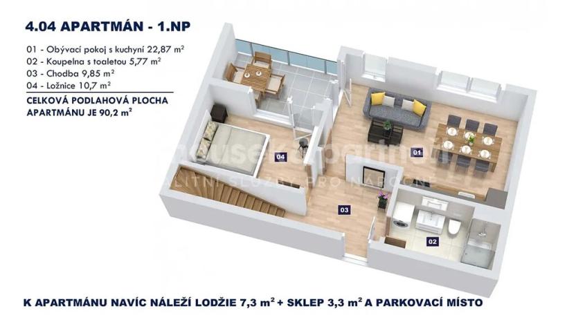 Prodej bytu 4+kk, Vrchlabí, Horská, 90 m2