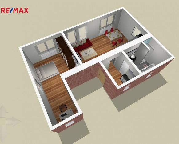 Pronájem bytu 2+kk, Ostrava - Mariánské Hory, Josefa Šavla, 63 m2