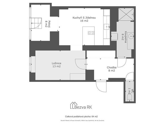 Prodej bytu 2+kk, Praha - Smíchov, Švédská, 54 m2