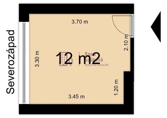 Pronájem kanceláře, Jindřichův Hradec, Pravdova, 12 m2