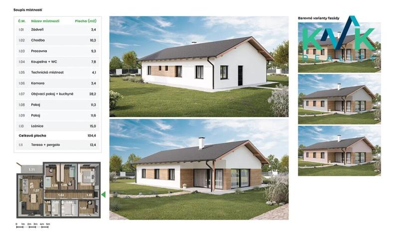 Prodej domu na klíč, Ostrov, 104 m2