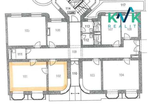 Pronájem kanceláře, Karlovy Vary, Dr. Davida Bechera, 34 m2