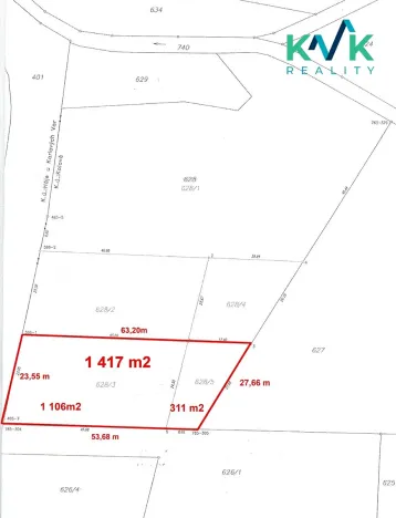 Prodej pozemku pro bydlení, Kolová, 1417 m2