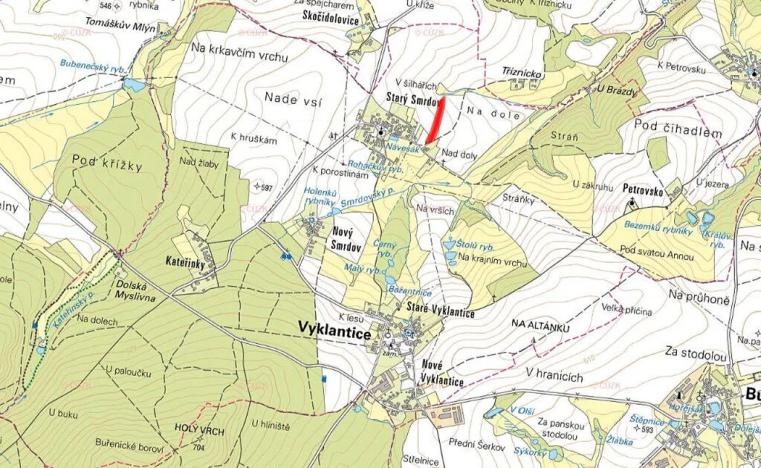 Prodej podílu komerčního pozemku, Vyklantice, 3299 m2