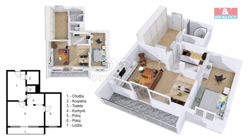 Prodej bytu 2+kk, Praha - Záběhlice, Púchovská, 47 m2