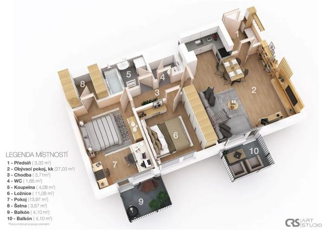 Prodej bytu 3+kk, Brno, 68 m2