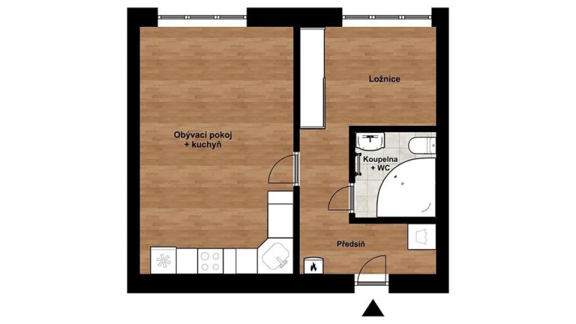 Pronájem bytu 2+kk, Olomouc, Foerstrova, 40 m2