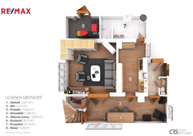 Prodej rodinného domu, Řeka, 94 m2