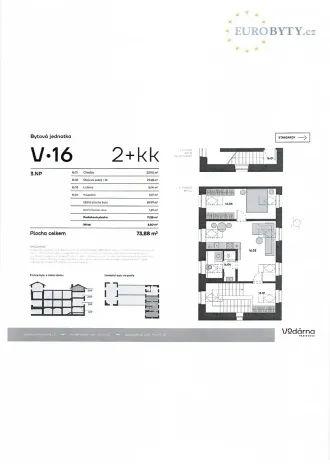 Pronájem bytu 2+kk, Praha - Vršovice, Bartoškova, 74 m2