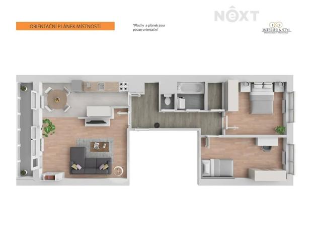 Prodej bytu 3+1, Praha - Stodůlky, Bellušova, 81 m2