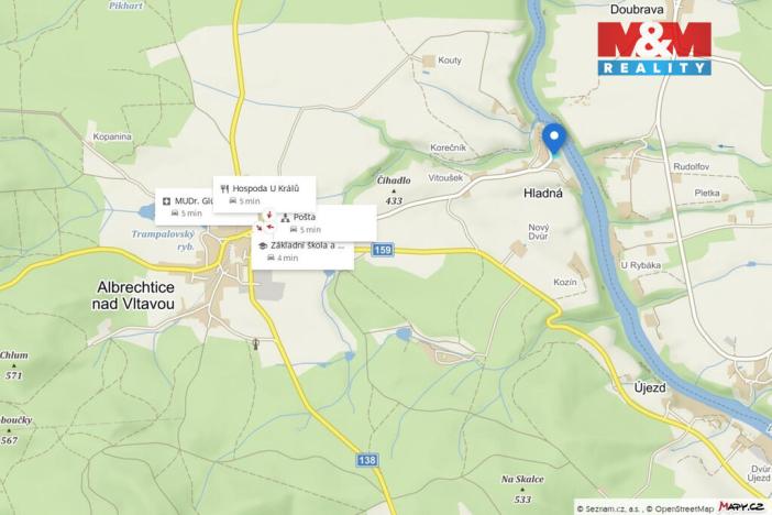 Prodej pozemku pro bydlení, Albrechtice nad Vltavou, 4440 m2