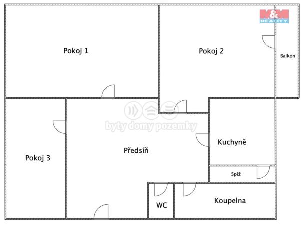 Prodej bytu 3+1, Ostrovačice, Žebětínská, 73 m2