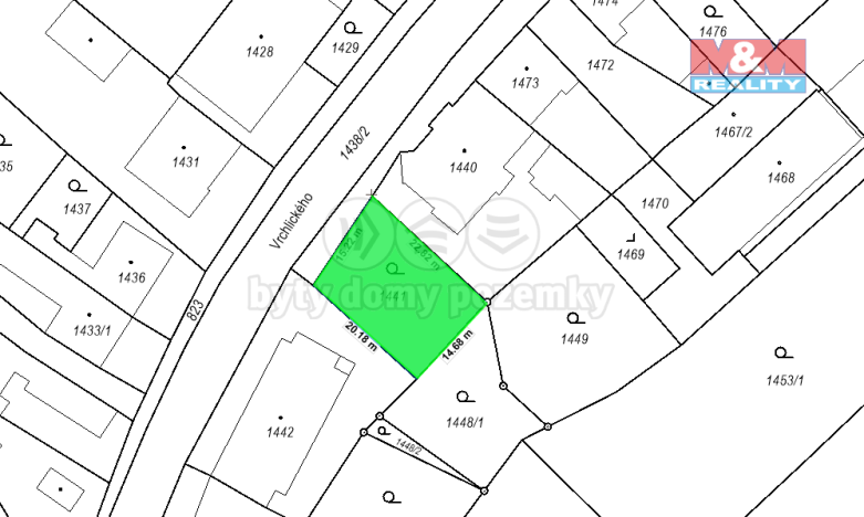 Prodej pozemku pro bydlení, Konice, Vrchlického, 326 m2