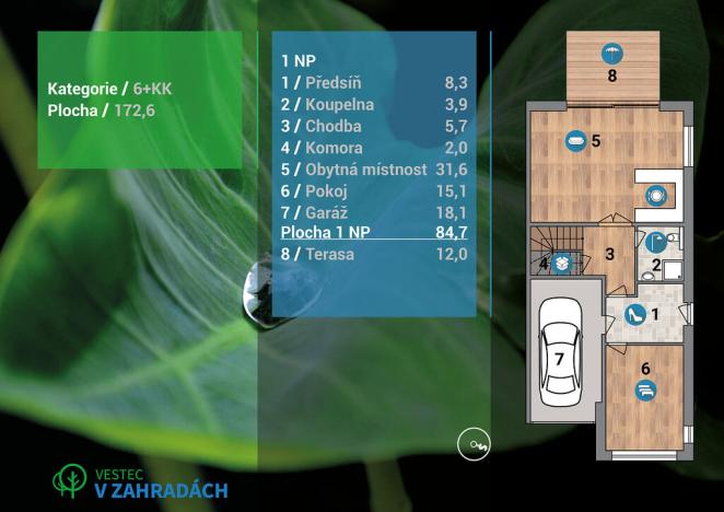Prodej rodinného domu, Vestec, Vrbová, 172 m2